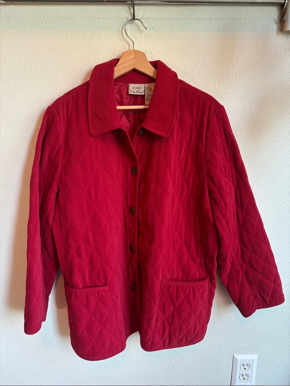 KORET City Blues Vintage Barn Jacket Apple Red Fall 16W
